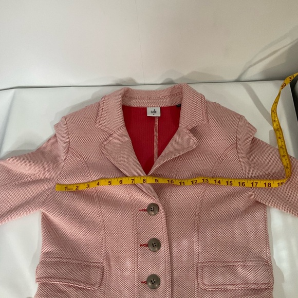 Cabi #5301 Amelia Coral Pink Button Up Bomber Jacket; Size Medium - Picture 16 of 16